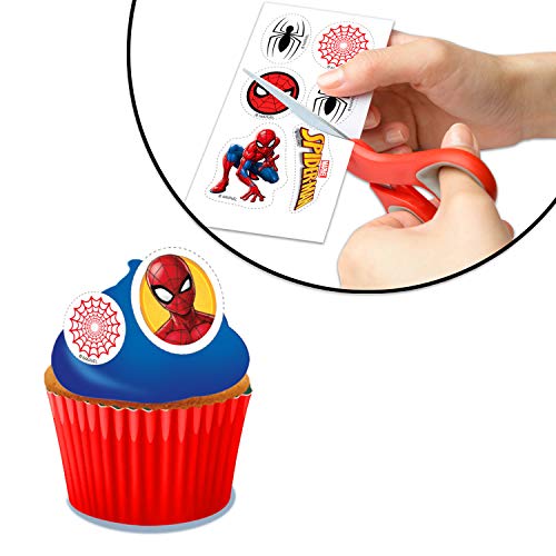 Dekora 231358 para fans de Spiderman comestibles para cupcakes, decoración sin azúcar