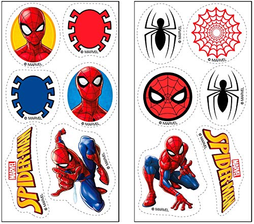 Dekora 231358 para fans de Spiderman comestibles para cupcakes, decoración sin azúcar