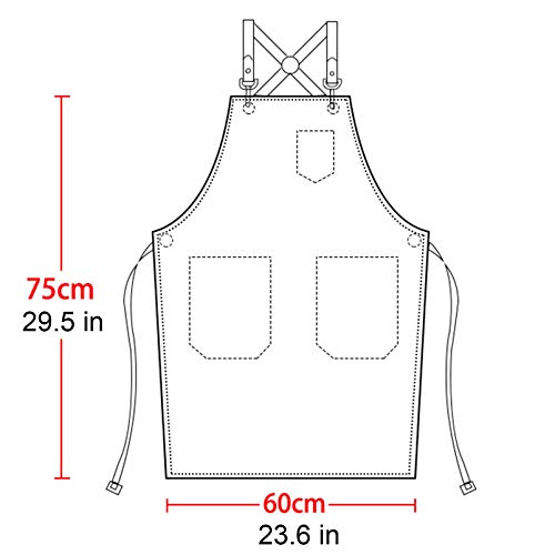 Delantal Profesional Diseñado Para El Trabajo De Parrilla De Barbacoa En La Cocina - Hebilla Ajustable/De Liberación Rápida + Bolsillos Para Herramientas/Delantal Para Mujeres Y Hombres,Latón