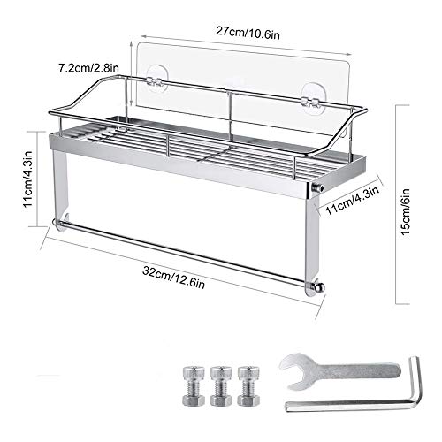 Delgeo Portarollos de Cocina Portarrollos de Papel Higienico, Autoadhesivo, Acero Inoxidable Estante Multifunción Portarrollos para Papel de Cocina - Blanco Plateado