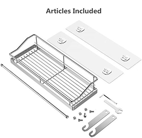 Delgeo Portarollos de Cocina Portarrollos de Papel Higienico, Autoadhesivo, Acero Inoxidable Estante Multifunción Portarrollos para Papel de Cocina - Blanco Plateado