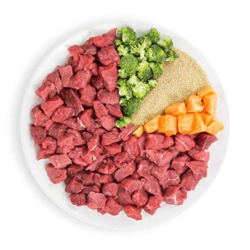 Deli Pets Comida húmeda para Perros 1,2 kg - Pack de 6 | Ternera de Primera Calidad con brócoli, Papaya, Amaranto y albahaca - con 50% de Carne | sin Cereales ni aditivos innecesarios