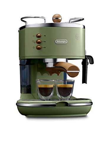 DeLonghi ECOV 311.GR Cafetera automática independiente, 1100 W, 1,4 L, 15 bares, acero inoxidable, verde