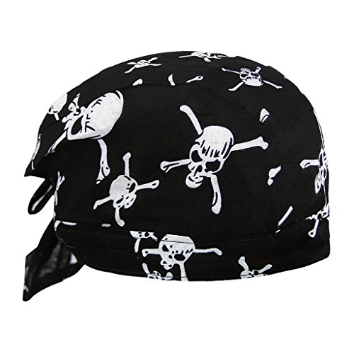 Deportes Headwear secado rápido sol protección UV Ciclismo Bandana Running gorro bicicleta motocicleta casco de bajo de calavera, Cotton Bandana-Skull-B