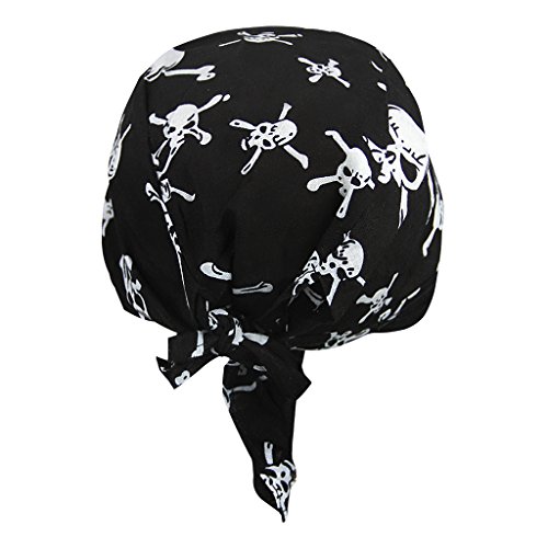 Deportes Headwear secado rápido sol protección UV Ciclismo Bandana Running gorro bicicleta motocicleta casco de bajo de calavera, Cotton Bandana-Skull-B