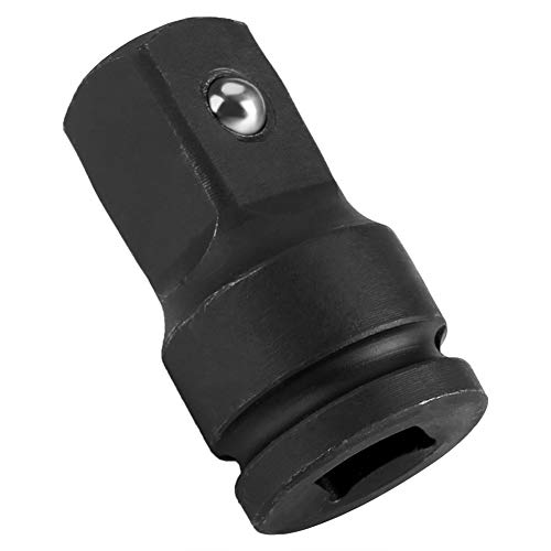 DERCLIVE 1/2 a 3/4 Pulgada de Acero Al Cromo Vanadio Llave de Impacto Adaptador Convertidor Reductor Reductor Negro