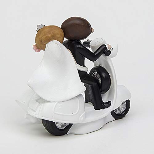 Desconocido Figuras Tarta Novios Moto