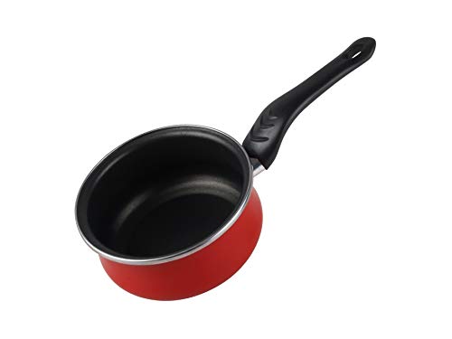 Desconocido Magefesa Praga Cazo 16 cm de Acero esmaltado, Antiadherente bicapa Reforzado, Color Rojo Exterior. Apta para Todo Tipo de cocinas, incluida inducción, Granate