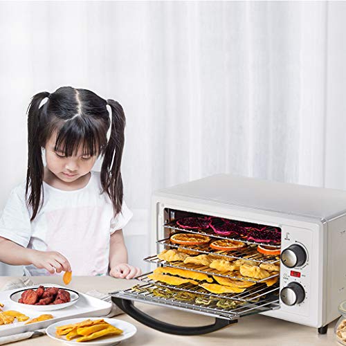 Deshidratador Secadora de Alimentos Mini Horno doméstico Tipo multifunción 5 bandejas Frutas y Verduras Escritorio eléctrico de Poco Ruido 12 Horas Se Puede cronometrar, 220V 250W