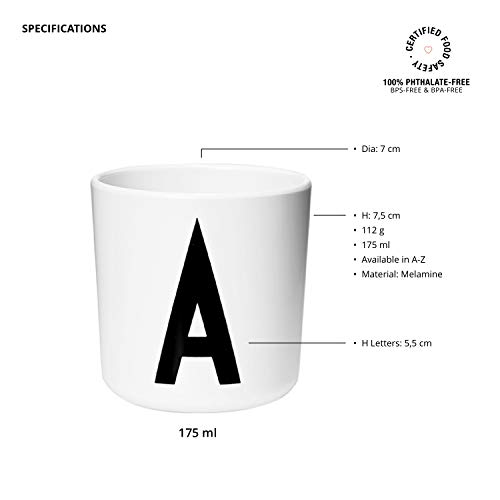 Design Letters AJ melamin cup A - D