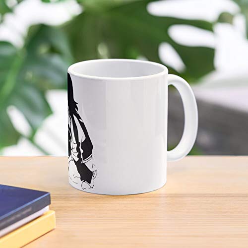 DesignDetail Satsuki Otaku Ryuko Anime Ragyo Matoi Mako NUI Kiryuin Manga Mankanshoku La Mejor Taza de café de cerámica de mármol Blanco de 11 oz