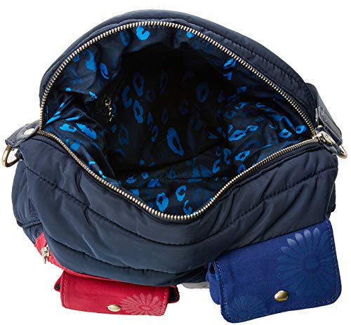 Desigual - Bols_magic Memphis, Shoppers y bolsos de hombro Mujer, Azul (Navy), 14x26.3x32 cm (B x H T)