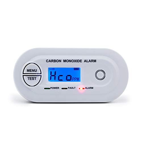 Detector de monóxido de carbono SCONDA EN 50291 certificado, detector de alarma de CO con pantalla LCD digital, alimentado por batería