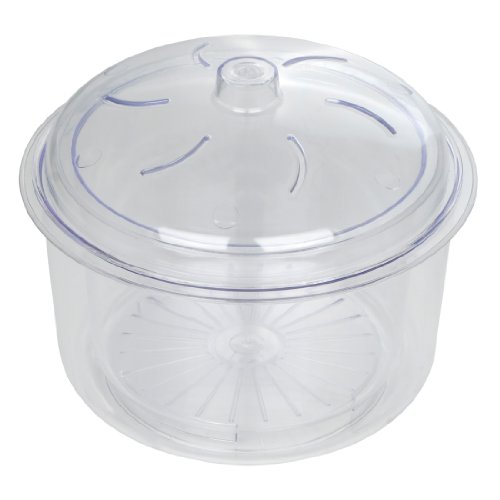 Dexam 17840347 - Cocedor de arroz y Verduras para microondas (2,3 l, 3 Piezas, Incluye Cesta y Tapa), Color Transparente