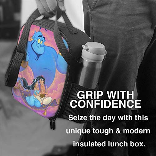 DFGA Insulated lunch bag Bolsa de almuerzo Caja de almuerzo aislada Aladdin 's Wish Tote Bag Cooler Bag Recipientes de preparación de comidas para mujeres hombres adultos