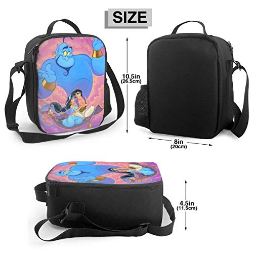 DFGA Insulated lunch bag Bolsa de almuerzo Caja de almuerzo aislada Aladdin 's Wish Tote Bag Cooler Bag Recipientes de preparación de comidas para mujeres hombres adultos