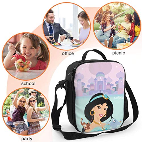 DFGA Insulated lunch bag Bolsa de almuerzo Caja de almuerzo con aislamiento Bolsa de asas de Aladdin Bolsa más fresca Recipientes de preparación de comidas para mujeres Hombres Adultos