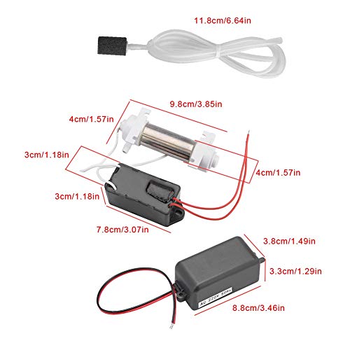 DGTRHTED Generador de ozono - 500mg Ozonizador Tubo generador de ozono con Accesorios para purificador de Aire en el hogar Esterilizador