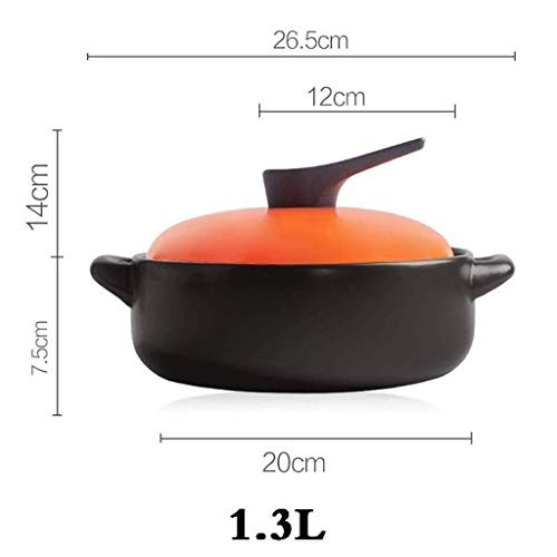 DHTOMC Cazuela - anodizado Duro Antiadherente Pueden Lavar en lavavajillas Gratuito Sopa crisol Stock Pot Utensilios de Cocina (Tamaño: 2,8 L) Xping (Size : 1.3L)