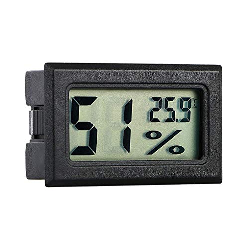 Diamoen Metro del probador de Humedad inalámbrico Digital LCD Cubierta termómetro higrómetro de Habitaciones Animales domésticos Coche Auto Mini Temperatura