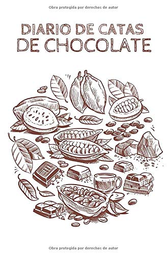 Diario de Catas de Chocolate: Organiza, Registra y Analiza tu Degustación de Chocolate - Formato 13,34 x 20,32cm con 62 Páginas y 60 Fichas de Cata - Aprecia y registra cada bocado