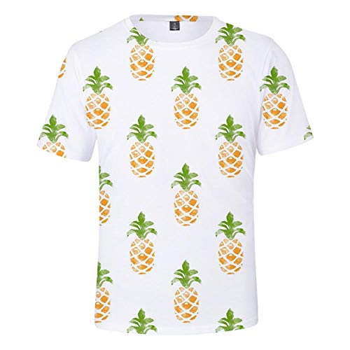 DIAZ Camiseta de Calidad de Fruta Impresa en 3D para Hombres/Mujeres, Varios códigos, Piezas Casuales de Primavera y Verano, Camiseta 3Dt Verde Kiwi, púrpura, XL