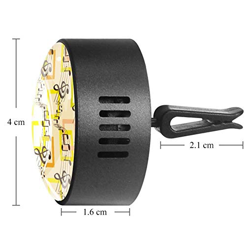Difusor de Aire para Coche con diseño de Notas Musicales, de Goma EVA, difusor de aceites Esenciales para aromaterapia, Fruta de la pasión