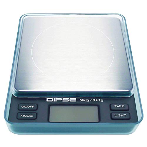 Dipse - Báscula digital de precisión para laboratorio, TP-500 x 0,01, micro báscula digital con una resolución precisa de 0,01 g hasta 500 g / 0,5 kg