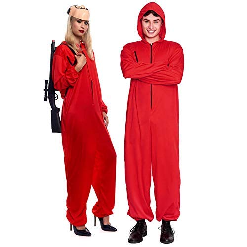 Disfraz La Casa de Papel Atracador Mono Rojo Unisex Halloween Carnaval Cosplay (S)