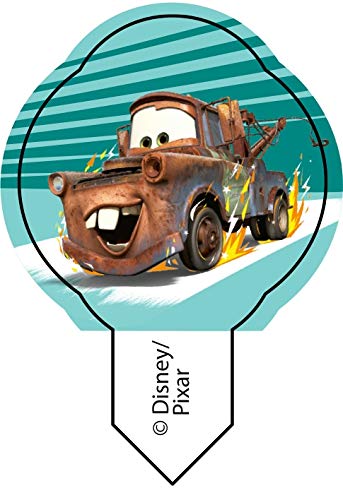 Disney Cars Cupcake Toppers - Decoración Desechable de Magdalenas y Otros Postres o Pasteles de Fiestas Infantiles - 6 Piezas