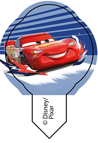 Disney Cars Cupcake Toppers - Decoración Desechable de Magdalenas y Otros Postres o Pasteles de Fiestas Infantiles - 6 Piezas