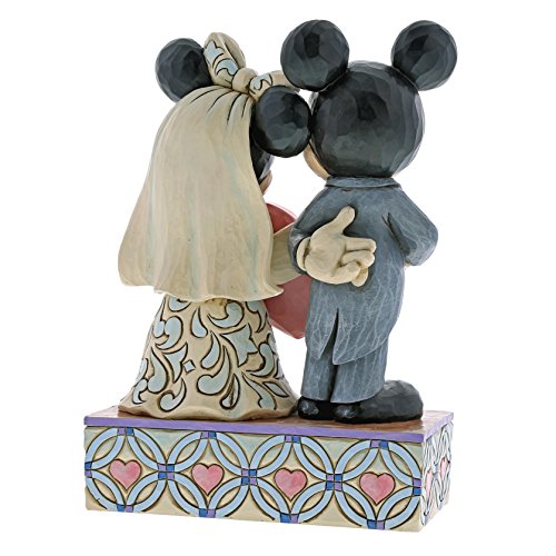 Disney Dos Almas, Un Corazón-Figurina de La Boda de Mickey y Minnie, Resina, Multicolor, 13.00x6.00x18.00 cm
