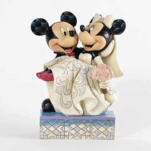 Disney Enesco Tradition - Figurilla de Mickey Mouse y Minnie, de Resina, Altura de 17 cm, Multicolor