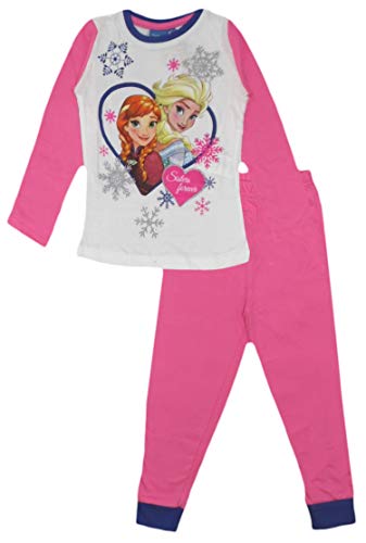 Disney Frozen Anna Elsa - Conjunto de pijama (8 años, rosa hermanas para siempre))