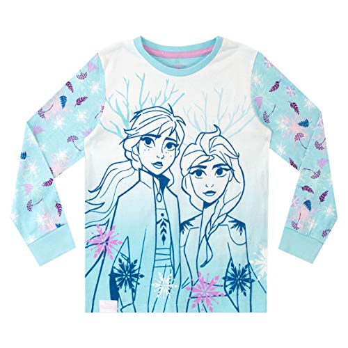 Disney Pijamas de Manga Larga para niñas El Reino del Hielo Frozen Azul 3-4 Años