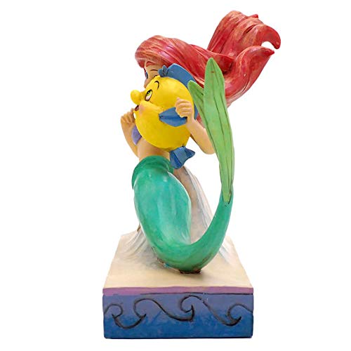 Disney Tradiciones Ariel con Flounder Figura Decorativa