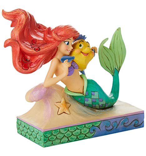 Disney Tradiciones Ariel con Flounder Figura Decorativa