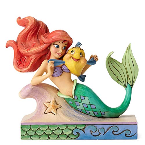 Disney Tradiciones Ariel con Flounder Figura Decorativa