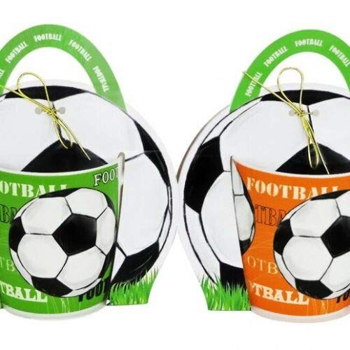 DISOK - Taza Fútbol En Bolsa De Regalo Niños en Cumpleaños y Fiestas de Comuniones