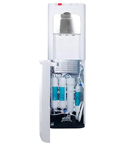 Dispensador de Agua con filtración por ósmosis inversa. Color Blanco. Agua fría, Caliente y Natural, con Sistema Auto-higienizante de Ozono.