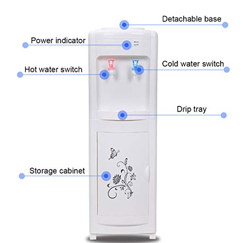 Dispensador de Enfriador de Agua de Pie, Máquina de Agua de Pie, con Mango Invisible Oficinas y Salas de Reuniones - Blanco