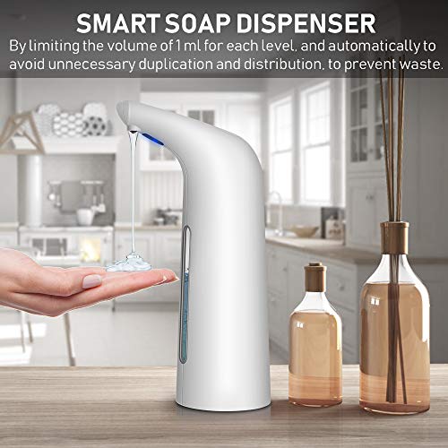 Dispensador de jabón automático, 400ML Dispensador de Jabón sin contacto, Dispensador de Jabón espuma eléctrico, Dispensador de Jabón sensor de movimiento inteligente para Baño,Cocina,Oficina,Hotel