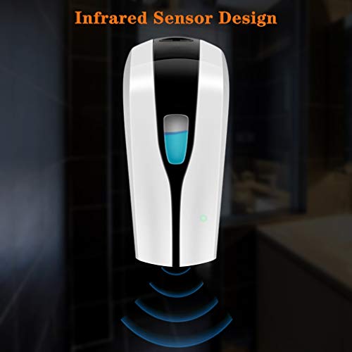 Dispensador de Jabón Automático Sin Contacto con Sensor de Movimiento Infrarrojo Pared, Espuma Dosificador Jabón Impermeable Batería for Baño Cocina Fregadero Hosteleria, 1000ml, Blanco, H013ZJ