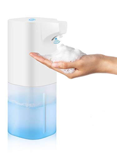 Dispensador de jabón JOLVVN 350ml Espuma automática, Lavadora de manos Pulverizador de desinfección sin contacto, Contenedor desinfectante de manos