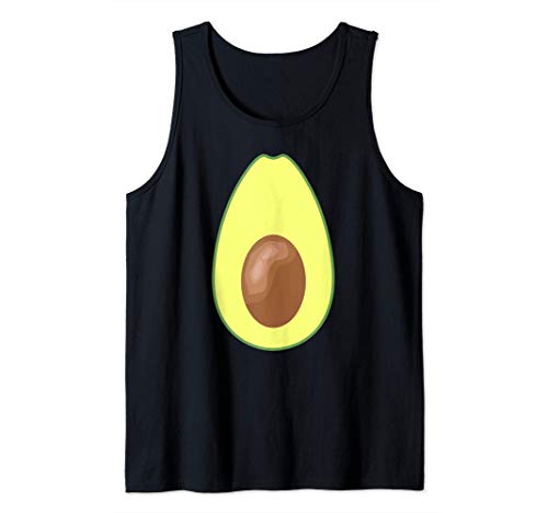 Divertido Disfraz Aguacate Comida Vegana Hombre Mujer Niños Camiseta sin Mangas