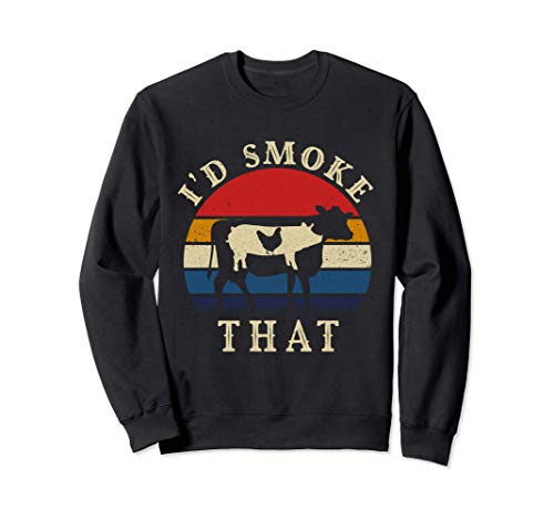 Divertido regalo de BBQ Vintage Meat Smoker Grill Sudadera