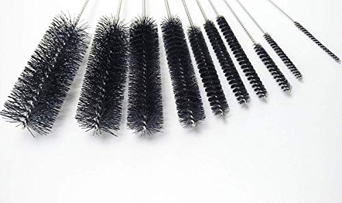 DIVISTAR 10Pcs Cepillo de Limpieza de Metal para Weed Pipe Clean Glass Hookah Brush Smoking Biberón para bebés