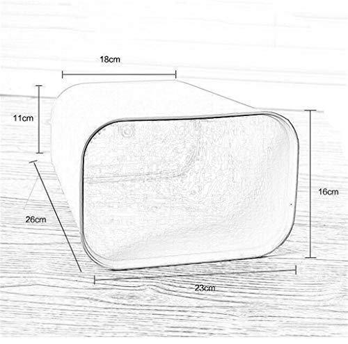 DJ Papelera plástica ignífuga de Estilo Europeo Hotel Habitaciones de huéspedes Papelera Cocina Hogar Baño Oficina Papelera Creativo (Color: 8L)