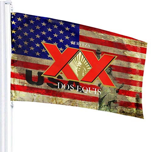 DJNGN American Fly Bandera de 3 x 5 pies Cerveza XX Dos Equis