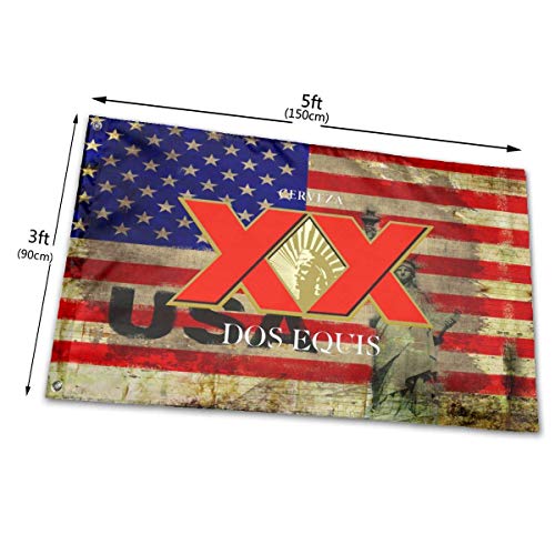 DJNGN American Fly Bandera de 3 x 5 pies Cerveza XX Dos Equis